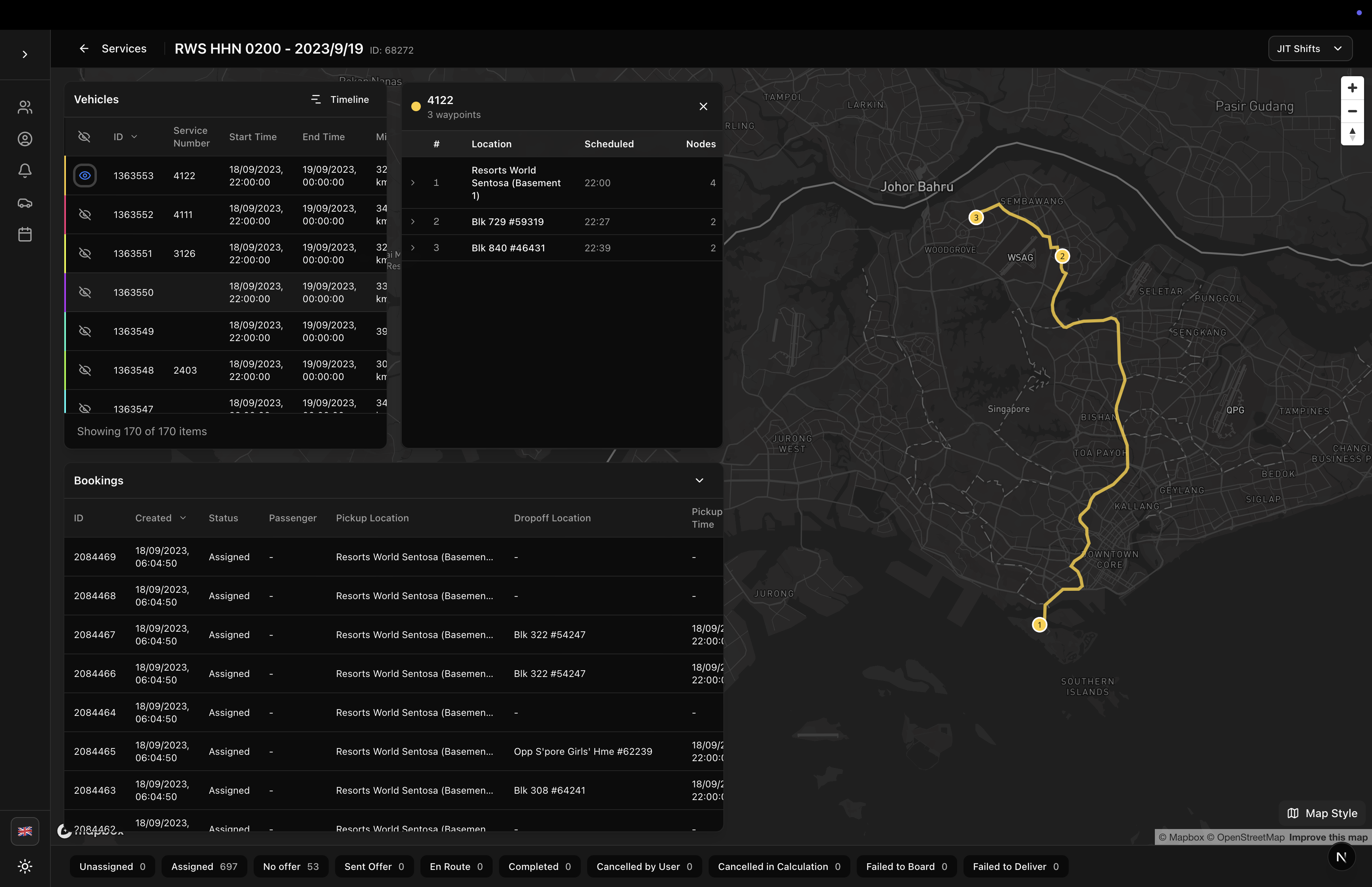 Map with Single Route